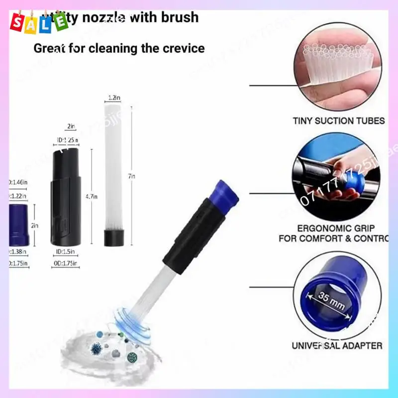 

B66C 15 Pcs Vacuum Attachments & Brushes 2 1/2 Inch To 1 1/4 Inch Hose Adapter 1 7/8 Inch To 1 Inch Vacuum Hose Adapter Accessor