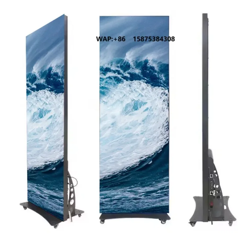New Arrival Led Poster Display Wheels Extended Screen Hot Sell Led Display Advertising Machine