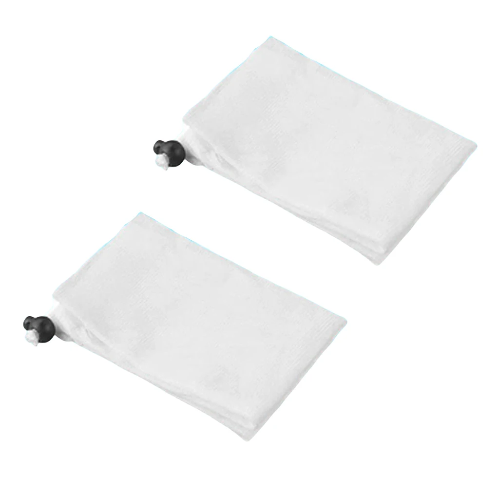 Pack of 2 Swimming Pool Filter Bag Dust Stain Debris Leaves Collection Cather Fine Mesh Indoor Outdoor Pools Vacuum Cleaning