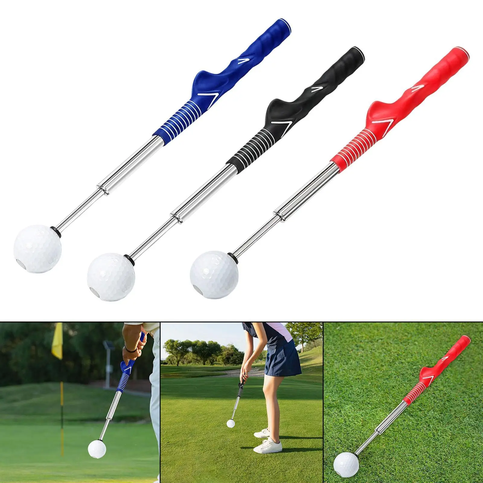 

Golf Swing Training Telescopic Alignment Rod Posture Correction Flexibility Golf Club