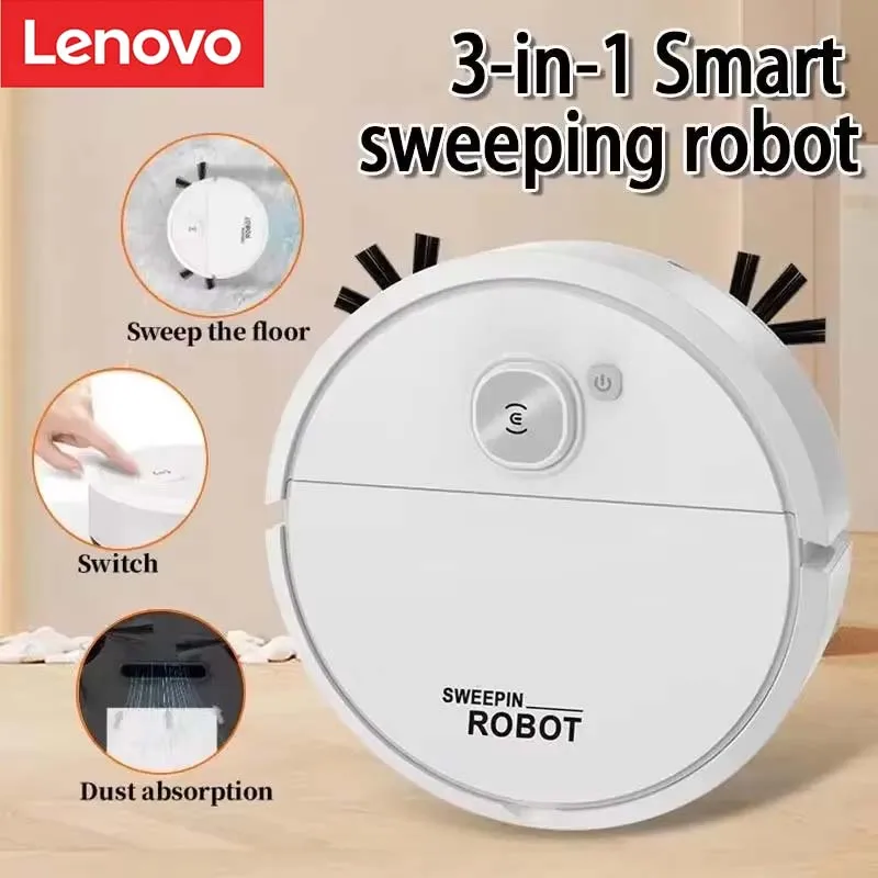 

Lenovo 3-in-1Smart Sweeping Robot Intelligent Cleaner Household Rechargeable Fully Automatic Vacuum Cleaner Suction Pet Hair New