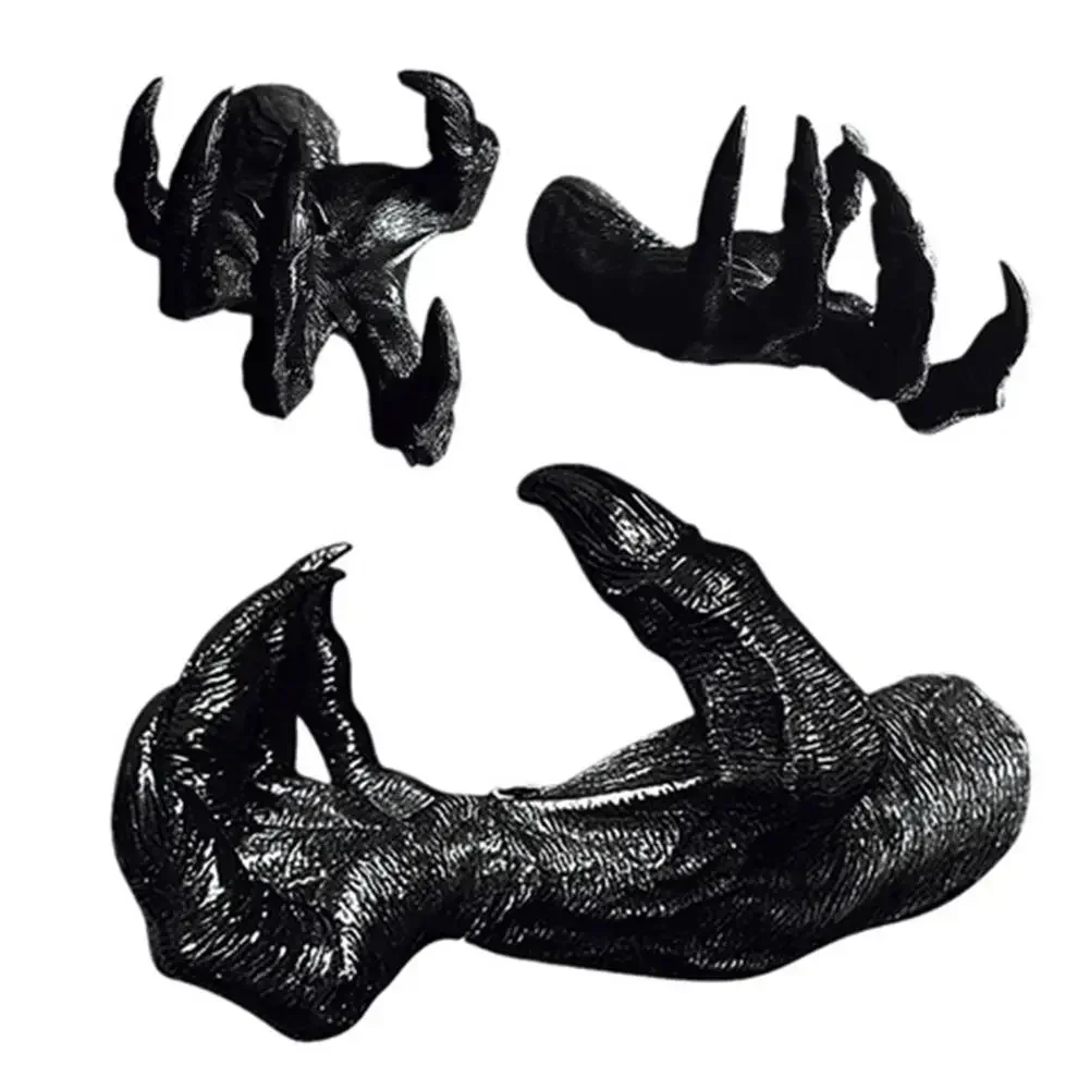 Gothic Witch\'s Hand Statues Creative Resin Ornament Aesthetic Wall Keys Hanging Rack Bag Hangers Wall Art Sculptures Home Decor