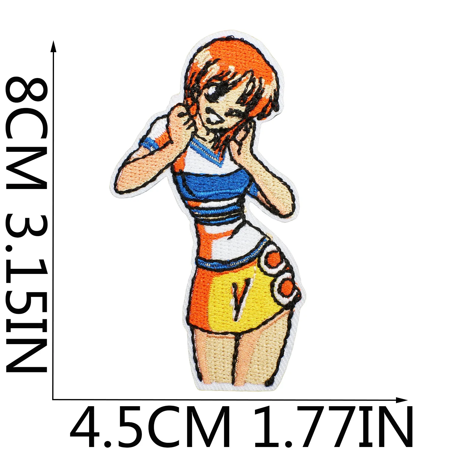 Neue One Piece Stickerei-Aufnäher Kawaii Anime-Figur Luffy für Kleidung Aufkleber für Jacke Cartoon-Dekor Hosen Tasche Kleidung Patch – Detail 10