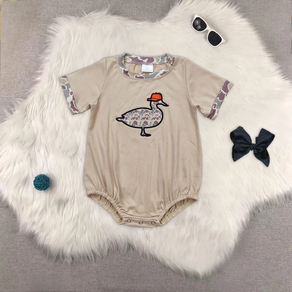 

Baby Infant Boys Camo Duck Short Sleeve Rompers