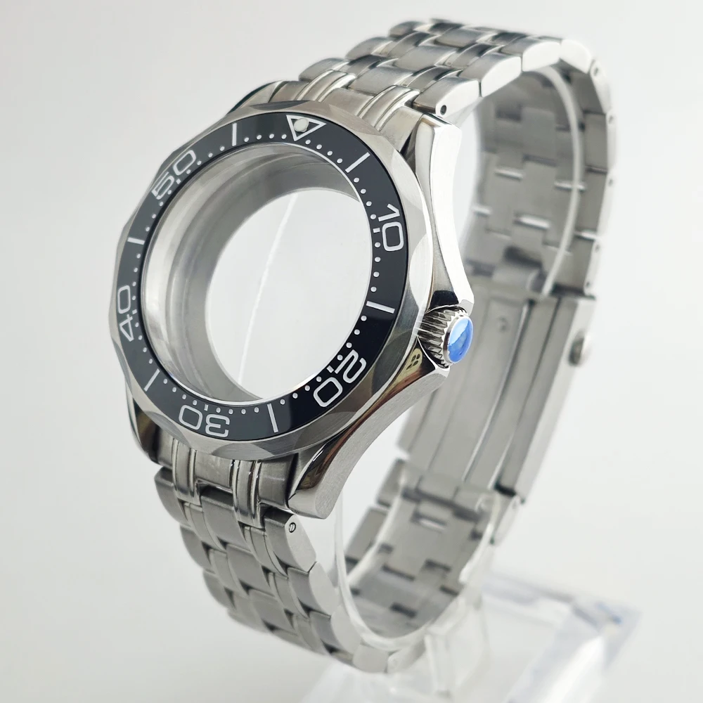 42mm NH35 Gehäuse Passend für NH35 NH36 Uhrwerk Zubehör Luxuriöses Silbernes Edelstahl-Uhrengehäuse 6-Uhr-NH35-Zifferblatt Herrenuhren – Detail 2