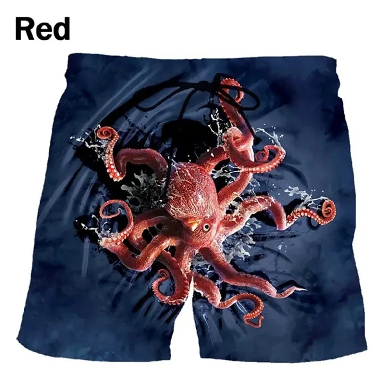 New Funny Animal Graphic Beach Shorts For Men 3d Print Cute Pet Surf Board Beachwear Casual Quick Dry Gym Swim Trunks