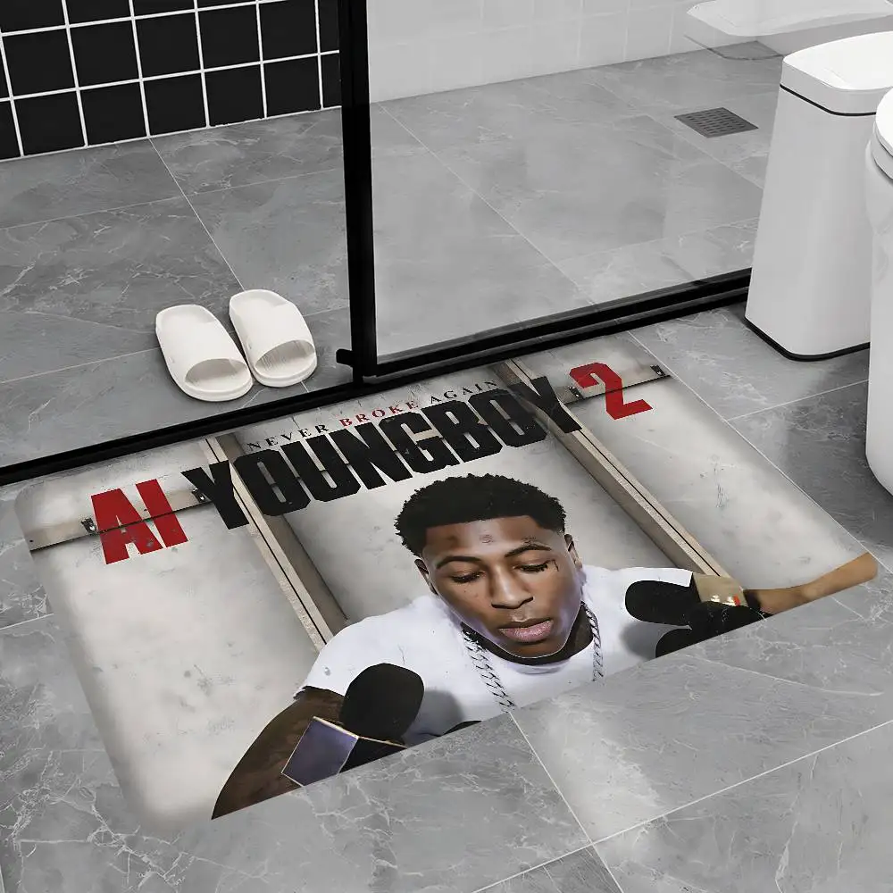 Rapper Y-Youngboy N-Never B-Broke A-Again Floor Mat Rectangle Anti-slip Home Soft Badmat Front Door Indoor Outdoor Mat Doormat