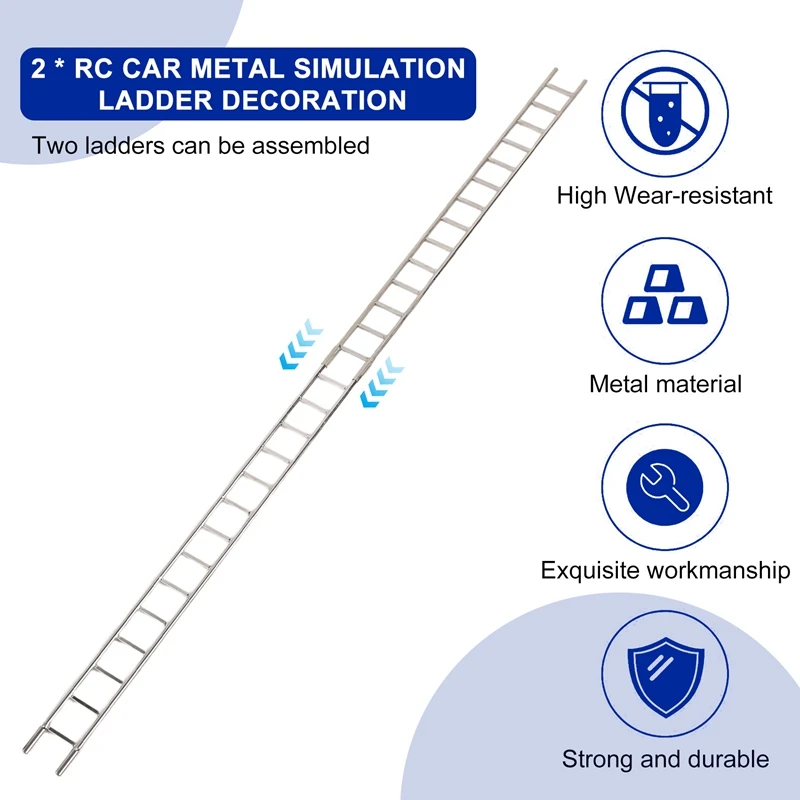 ABPP-Decorazione scala di simulazione in metallo per parti fai da te per auto 1/10 Traxxas/Axial/Redcat HPI/Arrma/Losi
