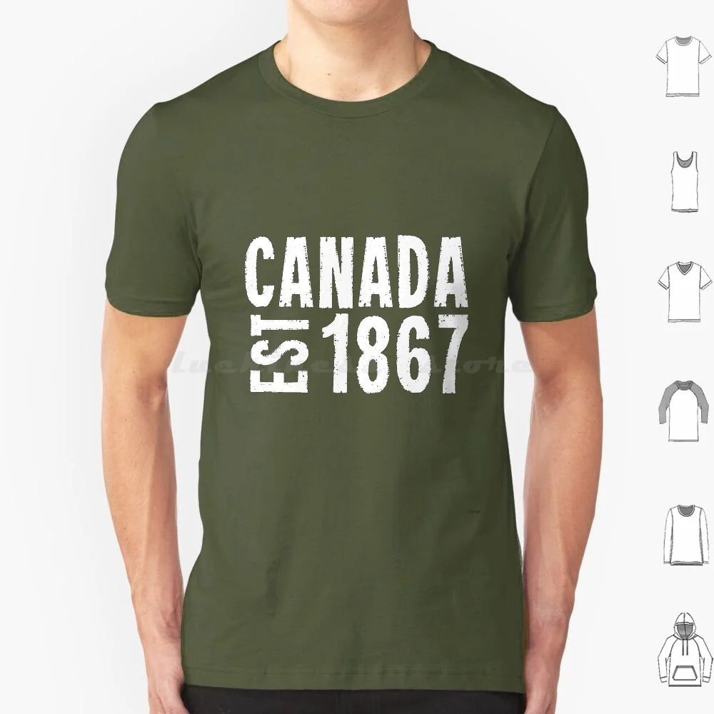 Canada Established 1867 Anniversary 150 Years T Shirt 6xl Cotton Cool Tee Canada Canadian Sports Toronto Vancouver Calgary 2017