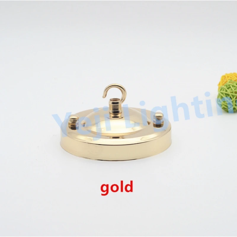 Ceiling rose canopy with hook Iron Ceiling plate with hook Metal Ceiling plate with ring Crystal Lamp Led Chandeliers Lamp Base