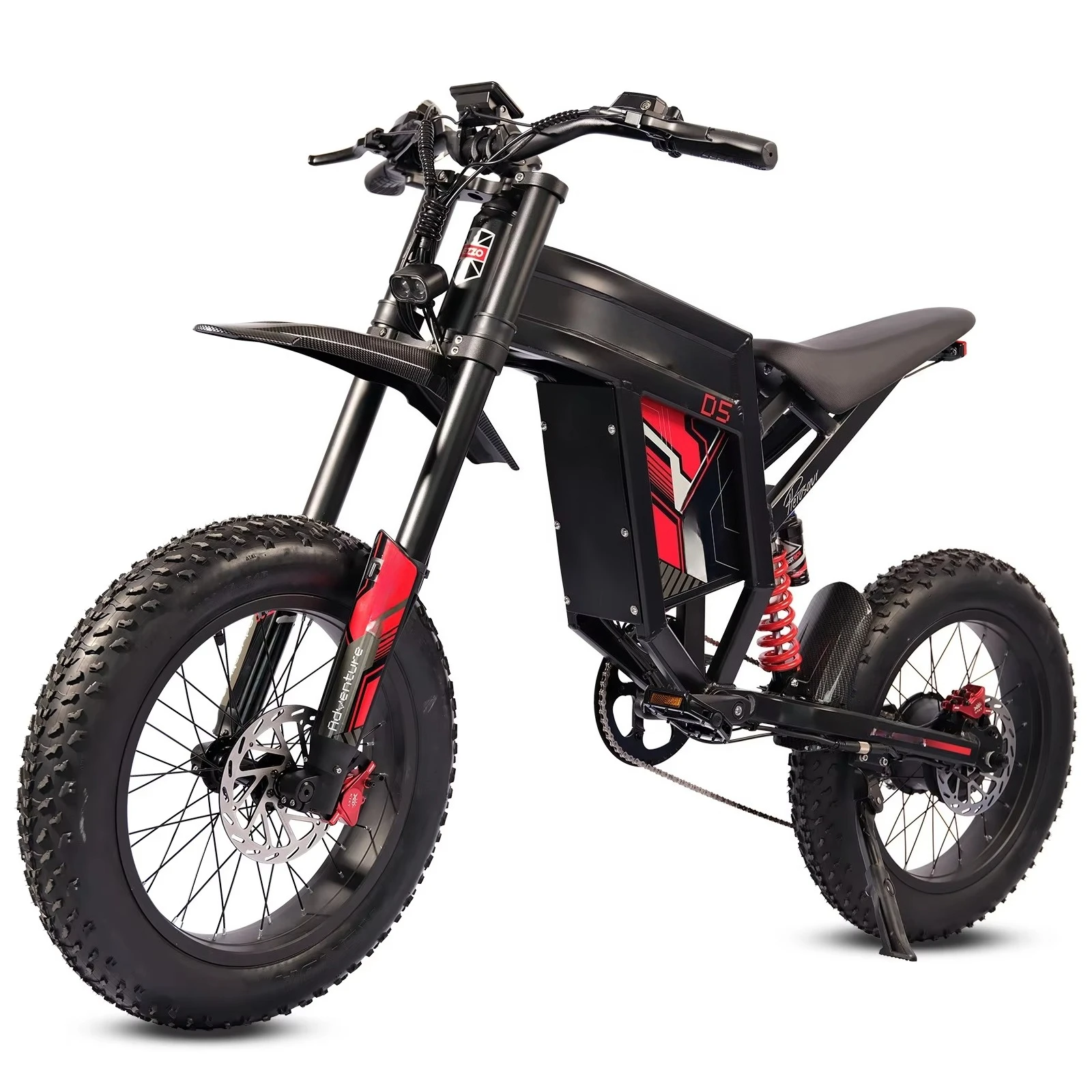 RRE QQA 2000W 60V Aluminum Frame Electric City Bike Lightweight 20 Inch Tire Rear Wheel Motor Lithium Battery Off-Road Electric