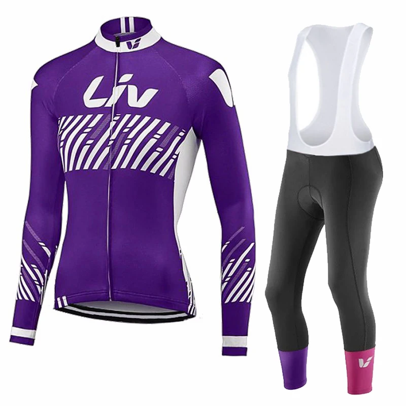 LIV 2023 Women Autumn Cycling Jersey Set Long Sleeve Breathable Clothing MTB Maillot Ropa Ciclismo Bicycle Outdoor Sportswear