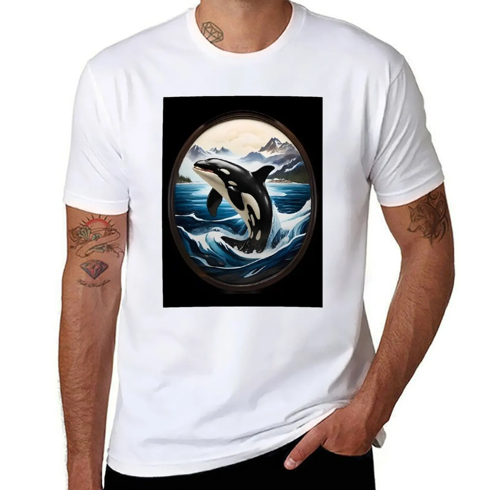 

Alaskan Orca T-Shirt t shirt man plain man t shirt luxury T-Shirt