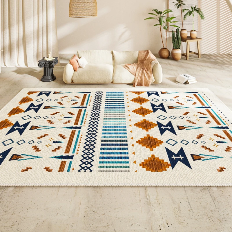 

Morocco Carpet Living Room Vintage American Style Bedside Floor Mat Persian Ethnic Rug Nordic Style Bedroom Bohemian Carpet