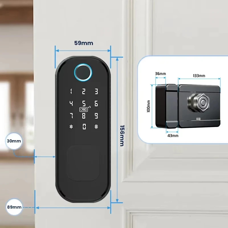 ADEA Intelligent cow head lock, remote management office, all-through lock, R5 intelligent lock