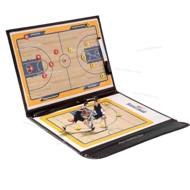 For Portable Basketball Football Coach Tactical Board Supplies Command Board Game Training Magnetic Rewritable Foldable Book