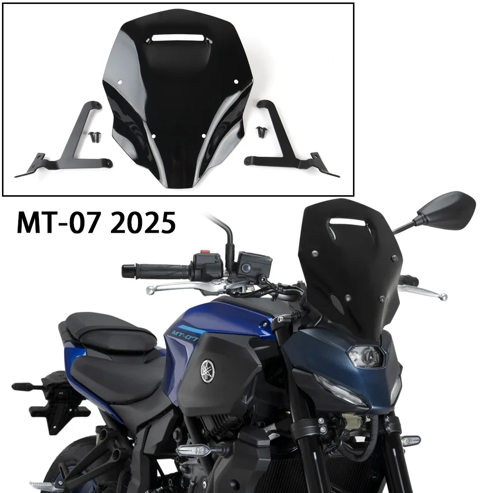 

Для YAMAHA MT-07 Gen4 2025 2026 лобовое стекло мотоцикла-высокое качество ABS обтекатель ветрозащитный козырек