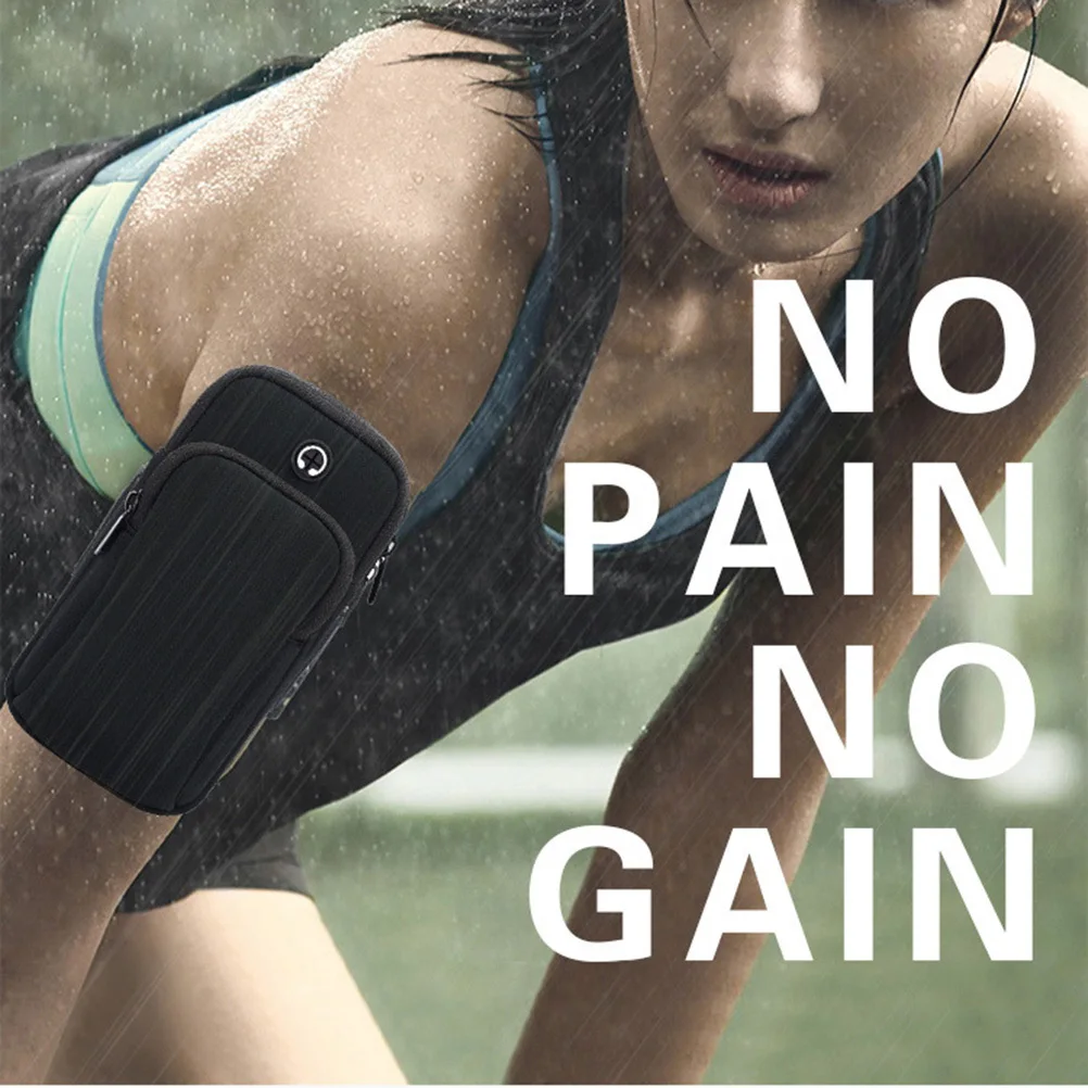 

Fitness Armbag Simple Design for Phones Under 6 Inches Black Sweatproof Lightweight Arm Bag for Running Cycling Workout