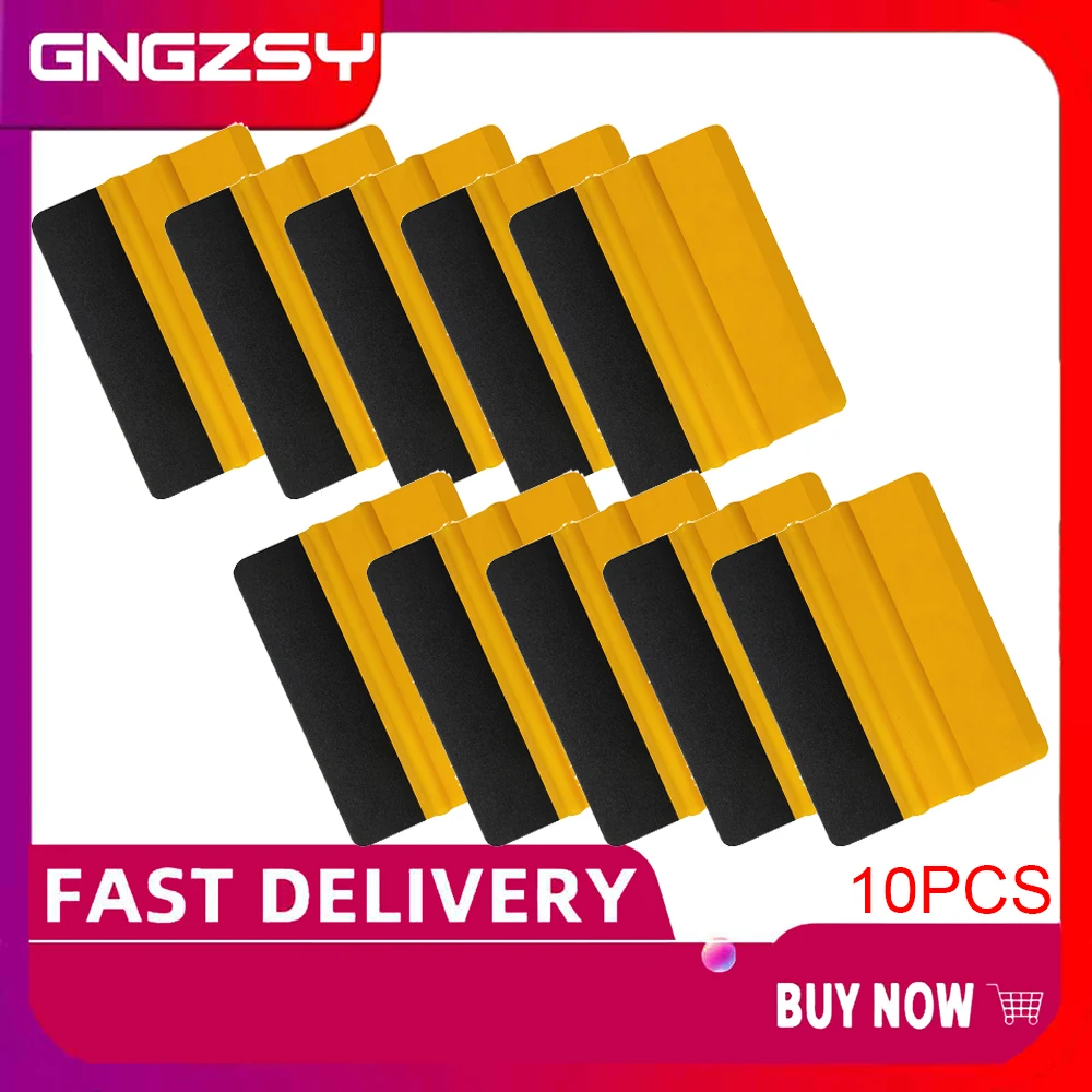 10pcs Tinting Plastic Card Scraper Window Sticker Cleaning Squeegee for Film Wrapping Glass Vinyl Applicator Car Tools A56