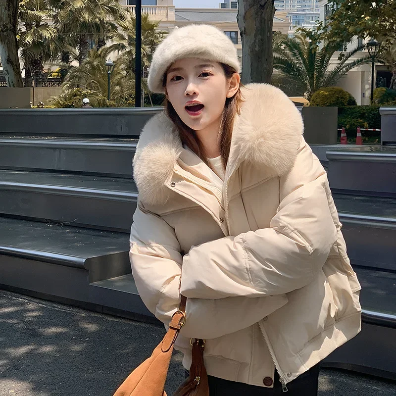 PinkyIsBlack 2024 New Down Jacket Women Parkas Winter High-Quality Warm Cotton Padded Coat Ladies Short Fur Hooded Outwear