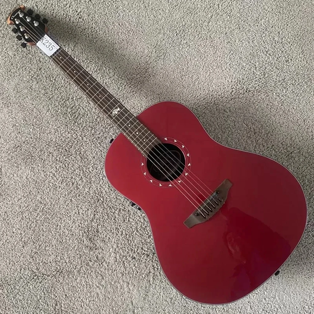 Ovation In Stock 41''Ultra 1516 Acoustic Electric Guitar Solid Top Guitar Equipped with Active Pickup, 6 Colors Available