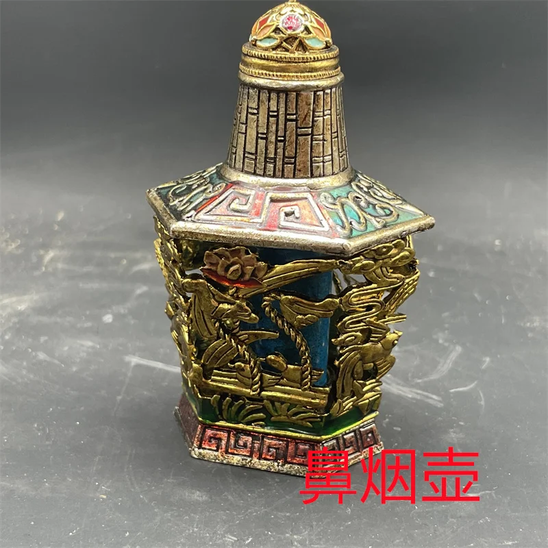 Hot selling snuff bottles, folk specialties, handicrafts, Nose bottles, nostalgic inner paintings, old-fashioned copper bottles,