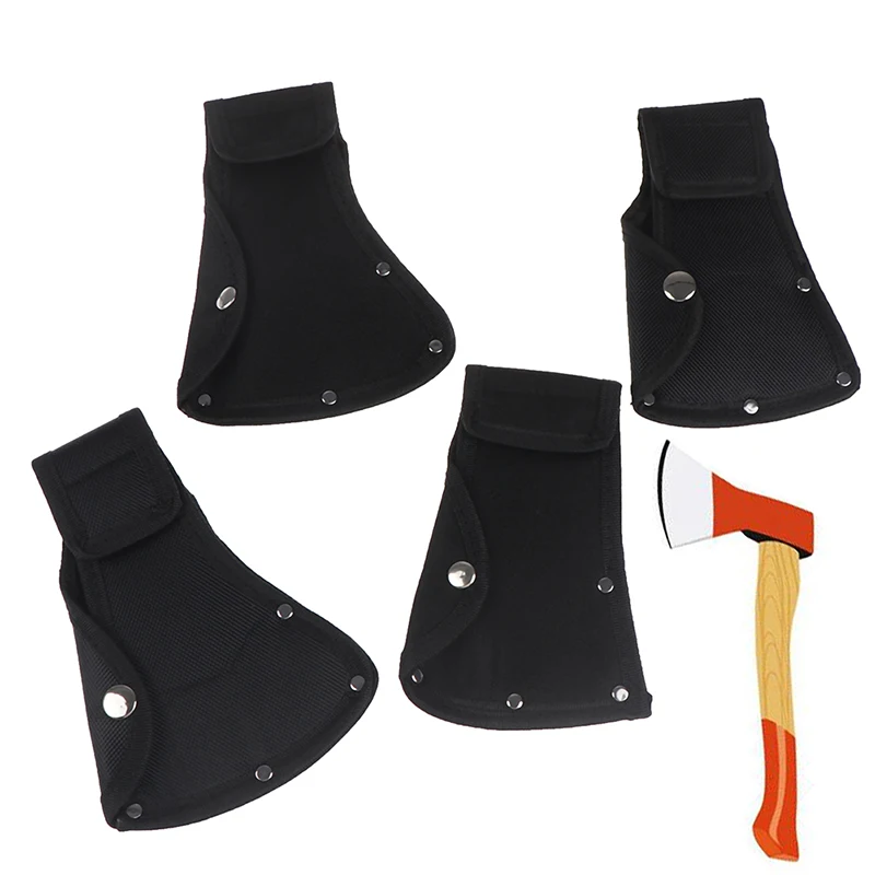 1pc Nylon Material Axe Head Cover Bag Hatchet Head Sheath Holster Axes Blade Protect Storage Case with Buckles Black