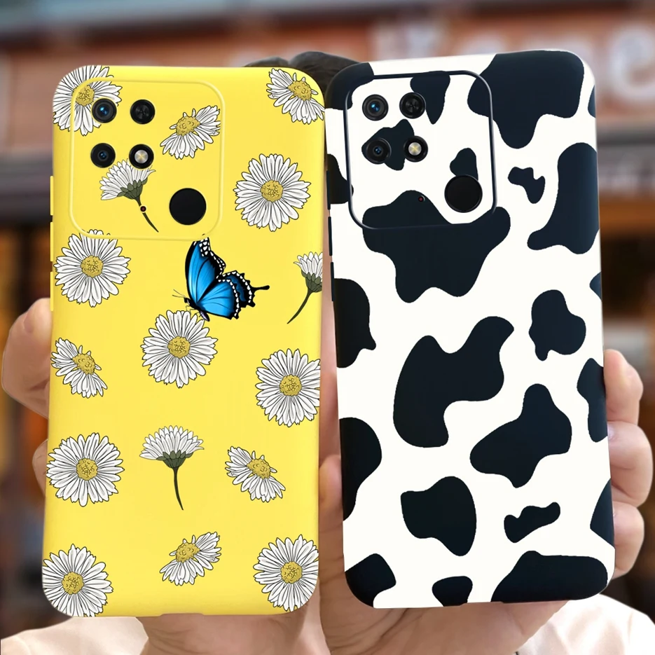 For Xiaomi Redmi 10C Case Cute Cow Butterfly Soft Silicone Phone Case For Xiaomi Redmi 10C 10 C Redmi10C Fundas Shockproof Cover