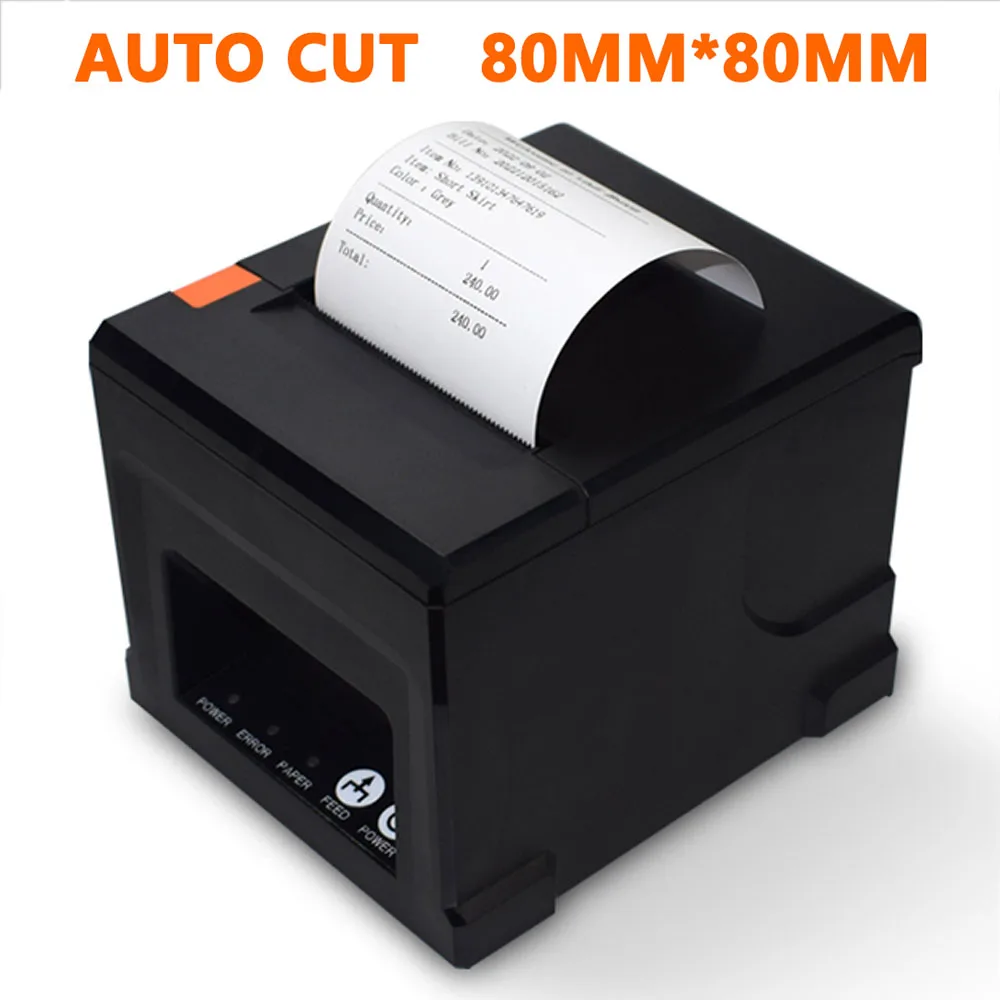 

80mm Thermal Receipt Printer, Z-8360 Automatic Cutter 3 inch Restaurant Kitchen POS Printer USB LAN Bluetooth