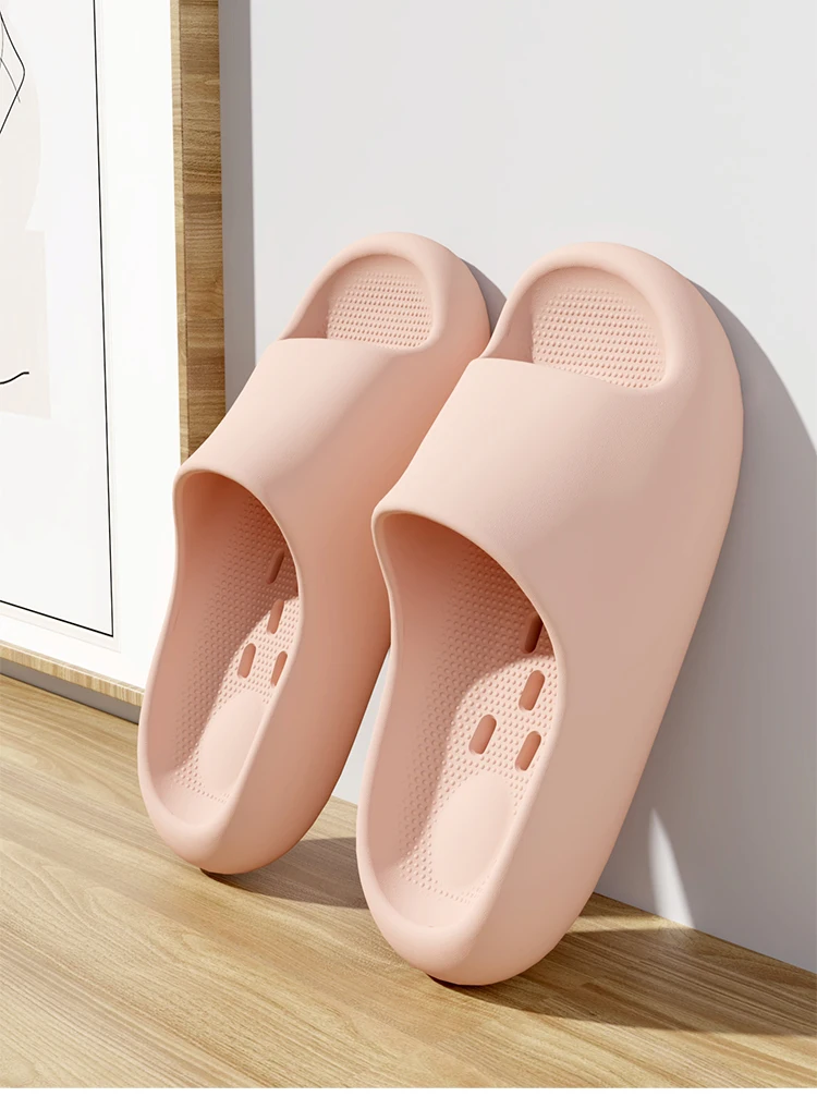 Dicksohlige, hohle Badezimmer-Damenhausschuhe, rutschfeste, schnell trocknende Duschschuhe, weiche EVA-Leichtgewicht-Hausschuhe für den Innenbereich – Detail 15
