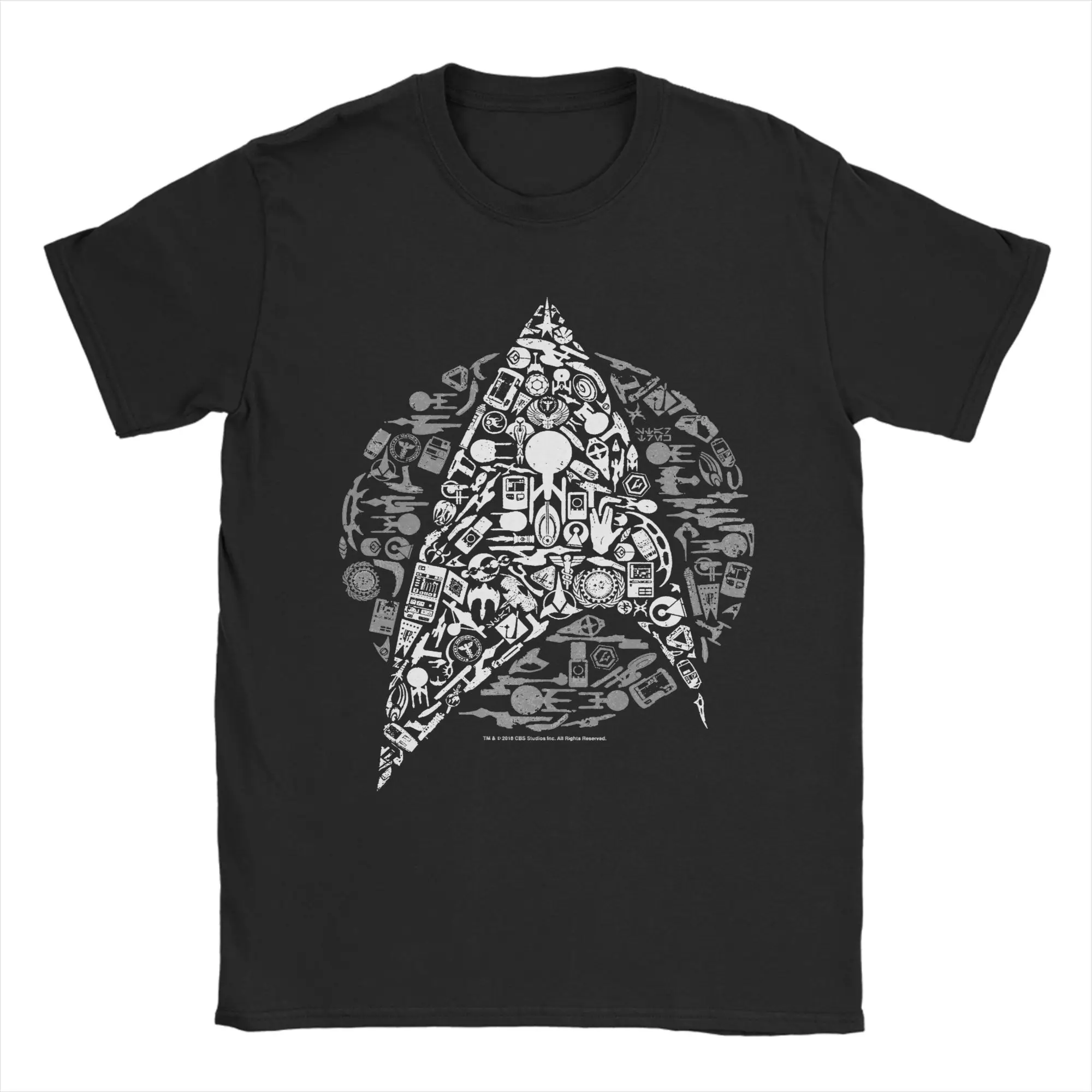 Stars Treks Iconic Starfleet Badge T-Shirts  Crazy Pure Cotton Tees Round Collar Short Sleeve T Shirt New Arrival Clothing