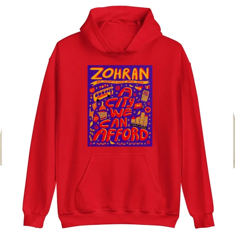 Zohran Mamdani New York NYC Mayor ملصق البلوز رتبة Zohran أول التصويت الأزرق العصرية الشتاء Ashion طويلة الأكمام الحرارية هوديي