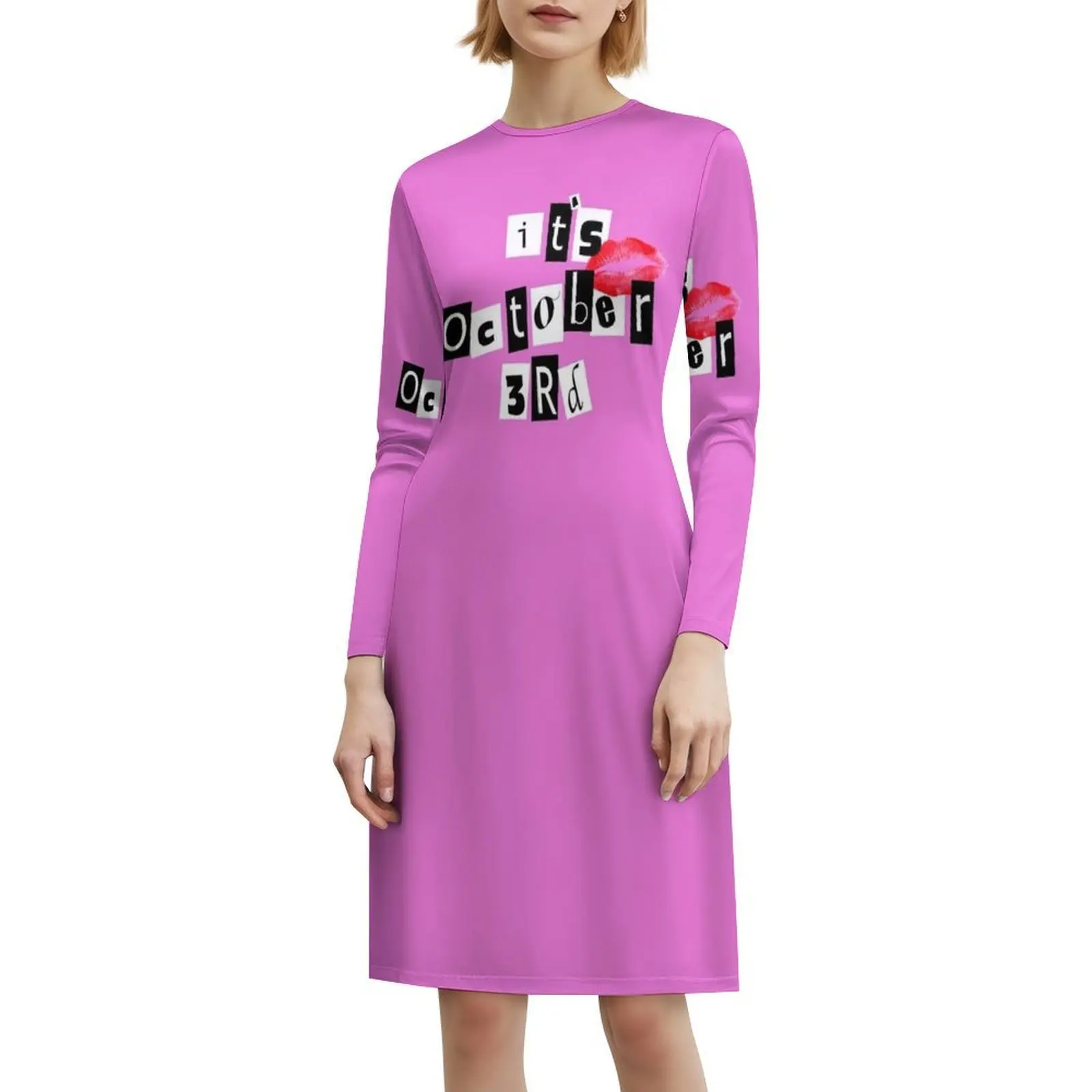 Oct 3Td Women's Hip Hop Streetwear Dress Graphic Print Party Club Wear On Wednesday We Wear Pink Pink Dress view 6