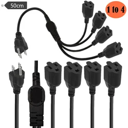 3 Core 1 To 2 3 4 5 Socket Power Cord Split Indoor Outdoor Cable with Socket Power Extension Cable for Computer LED Stage Lights