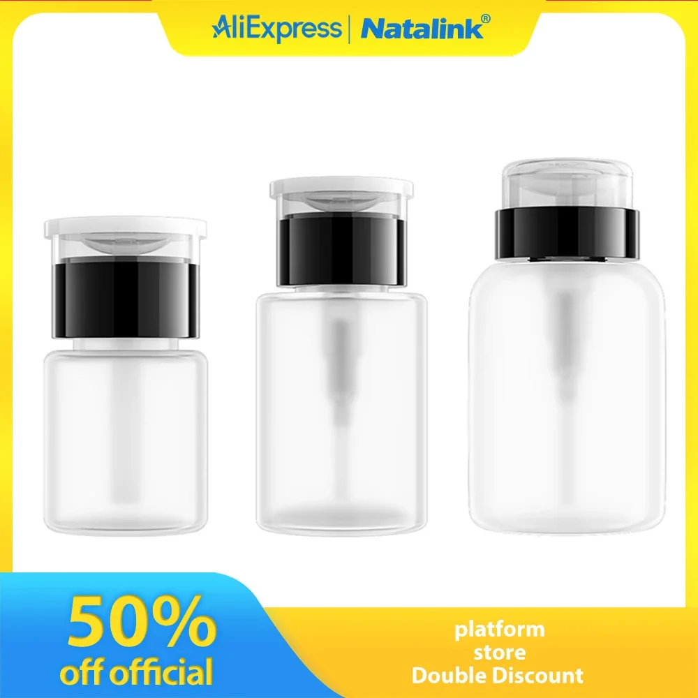 

Natalink 60/150/250ml Refillable Press Pump Bottle Clear Empty Dispenser Liquid Cleaner Tool Non-alcoholic