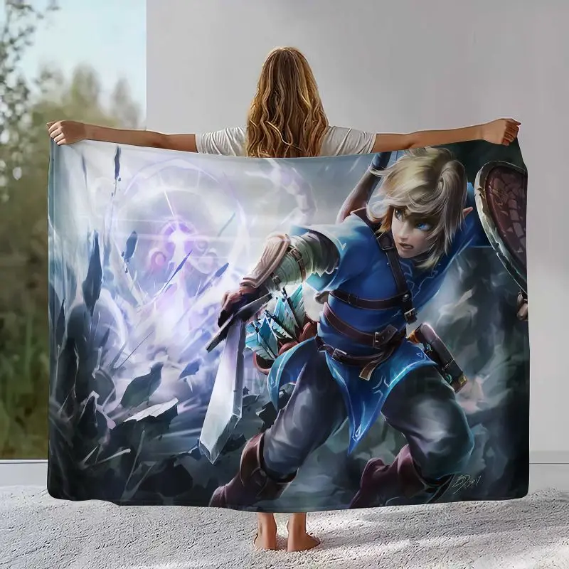 Classic Game Z-Zelda Hylian Crest Link Soft Flannel Throw Blanket,Cozy Blanket for Bed,Sofa,Living Room,Camping,Home Decor,Gift