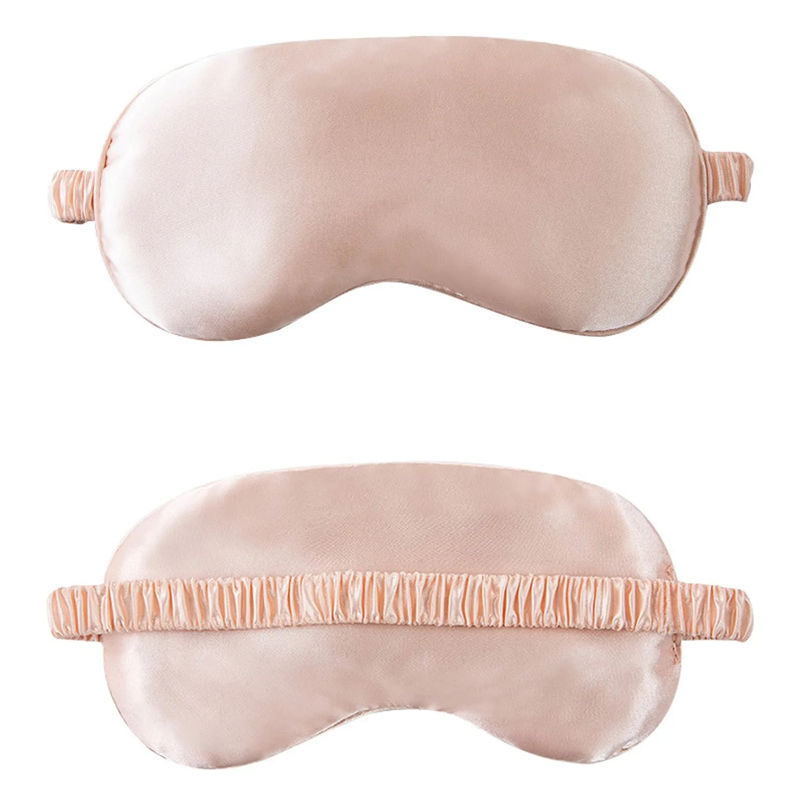 2pcs-Double-Sided Silk-Like Sleeping Eye Mask Blindfold Solid Portable Rest Eye Shade Cover Soft Pad Ice Compress Silk Eye Mask