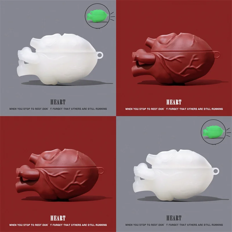 

For Airpods 4 Heart 3D Case For Apple Airpods 1 2 3 Pro Love Earphone case Wireless Charging Headset Cover Airpods 4