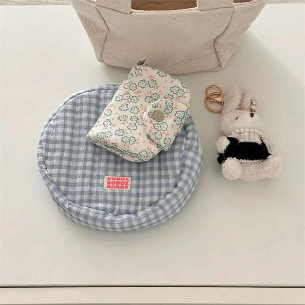 Cute Student Coin Purse Card Simplicity Floral Korean Fashion Wallet Card Holder for Girls Portable Cute Small Storage Bag