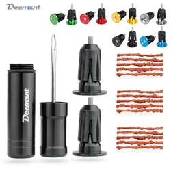 DEEMOUNT Bicycle Tubeless Tyre Repair Tool Set Bar End Hidden Glue Free Bike Tyre Drill Puncture Repair Tool