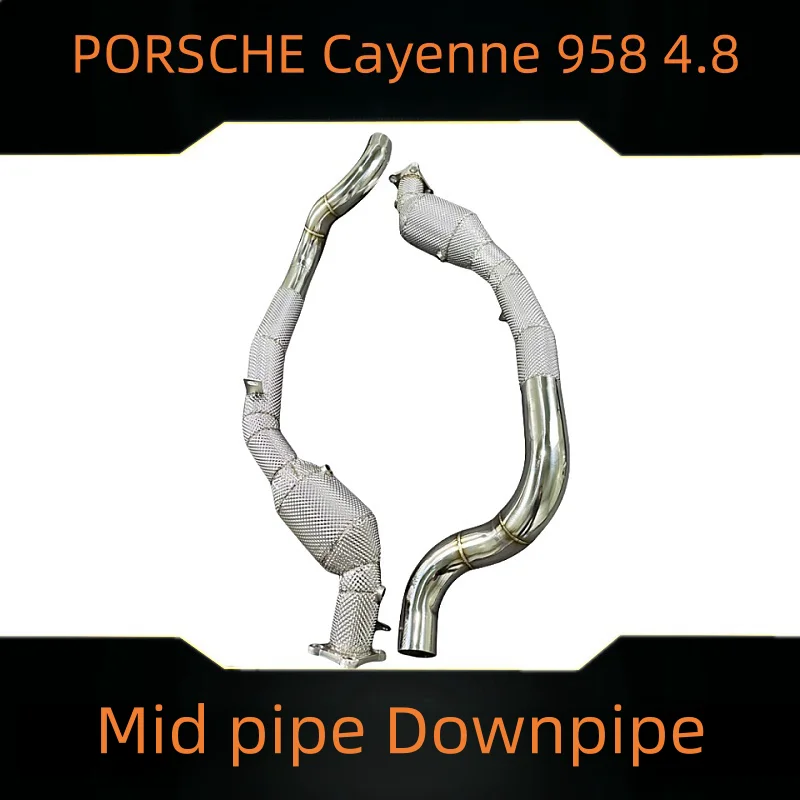 For Porsche Cayenne 958 4.8 2010-2016 mid pipe Downpipe upgrade High quality exhaust pipes