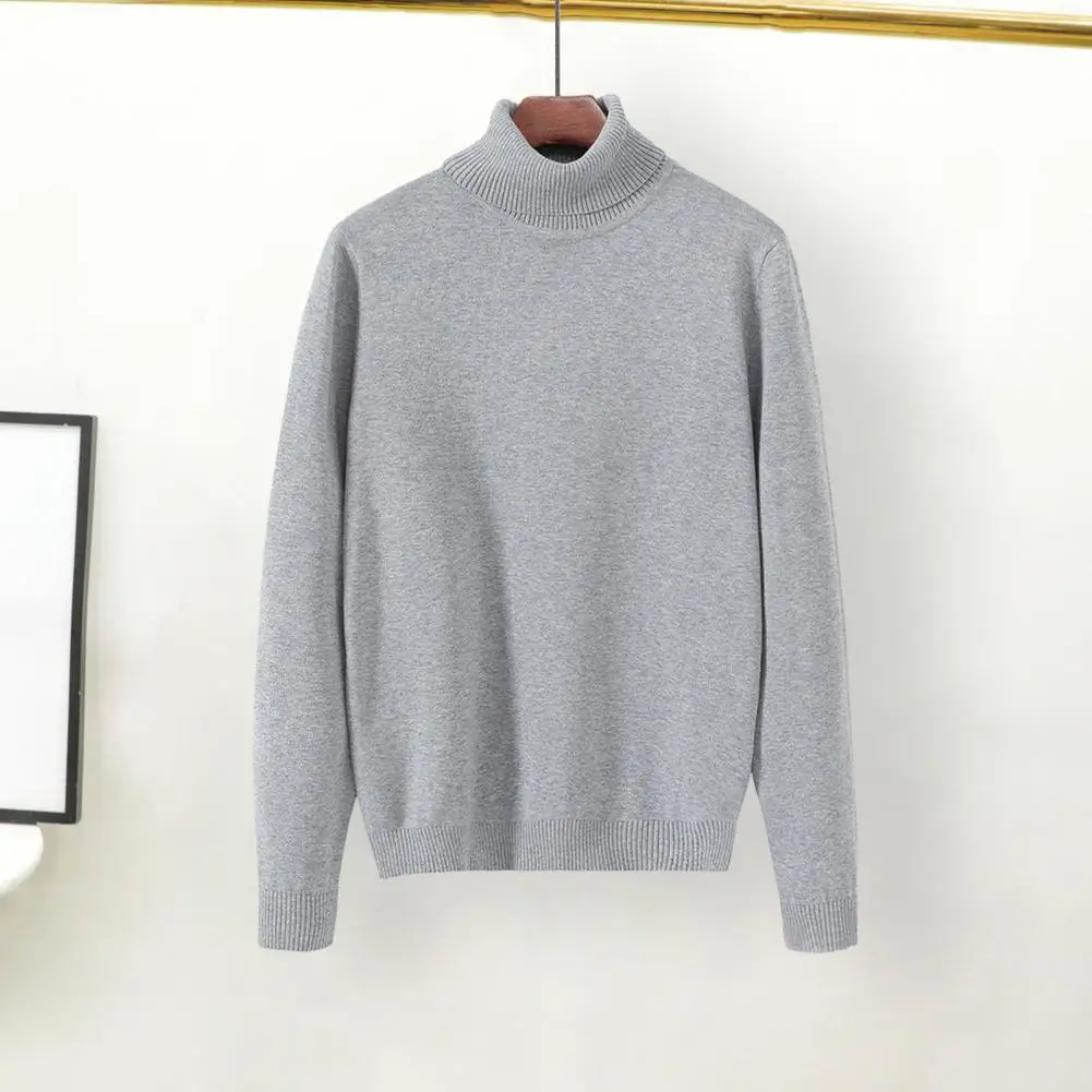 

Solid Color Men Knitwear High Neck Turtleneck Pullover Sweater for Men Solid Color Knitwear for Autumn Winter Long for Foreign