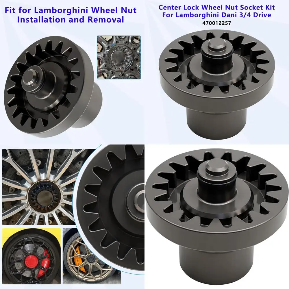 

Center Lock Wheel Nut Socket for Lamborghini Dani, 3/4 Drive. Anti-Theft Wheel Socket, Anti-Theft Screw Socket Socket. 470012257