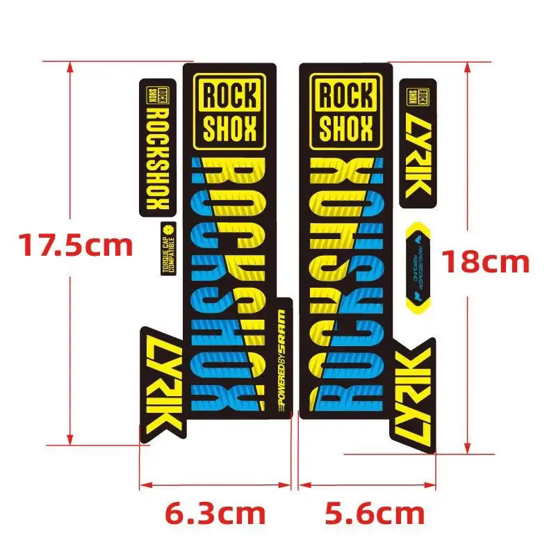 Reflective Vinyl Front Fork Stickers, Waterproof Protective Decor Decals for Mountain Bike Suspension Fork Custom Modification
