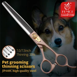 Fenice Professional JP440C Ciseaux de toilettage pour chiens de compagnie, cisailles à effiler, 7/7, 5/8 pouces, taux d'amincissement 35%, 75%