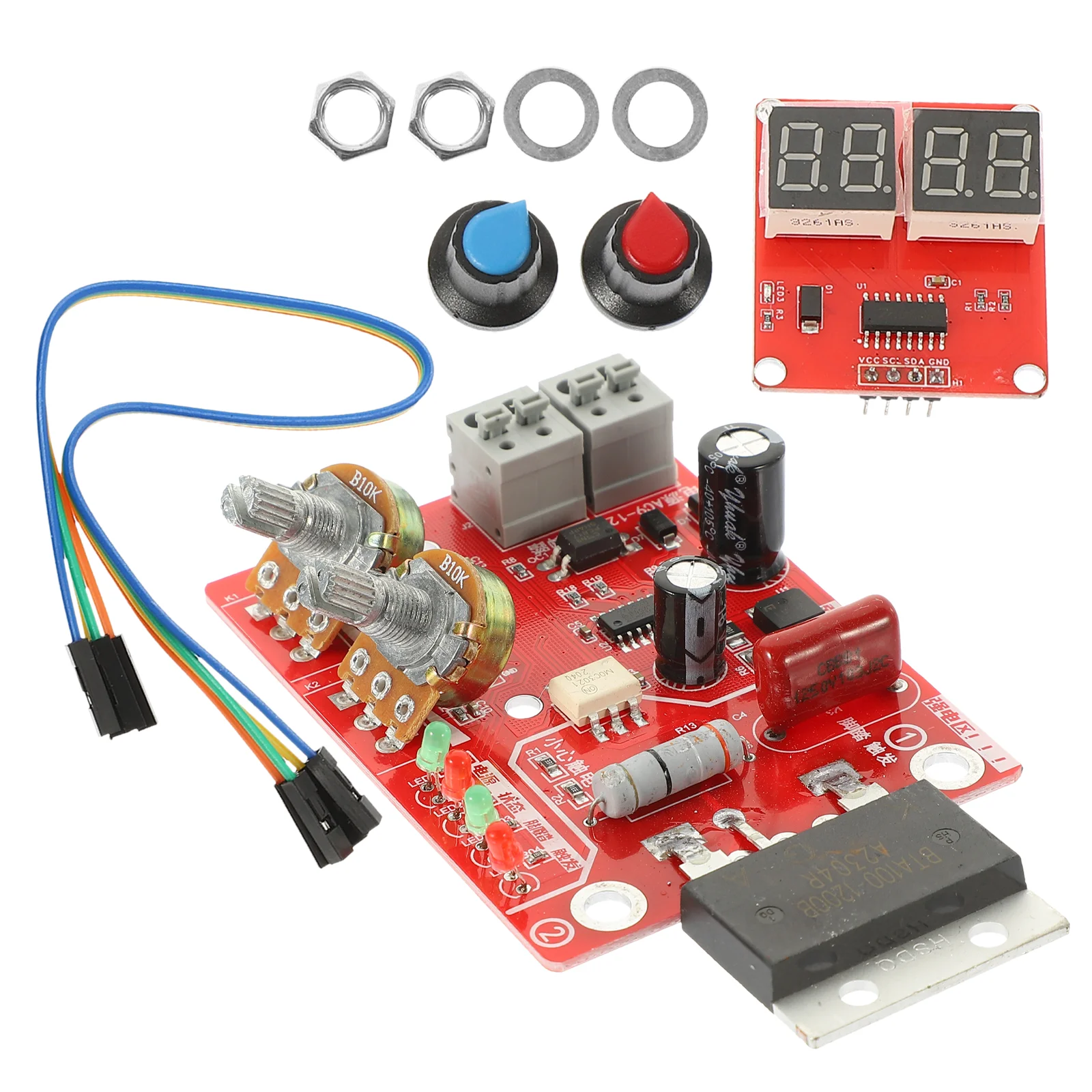 Display digital diy placa controladora painel soldador de ponto pcb circuito máquina de solda tempo corrente