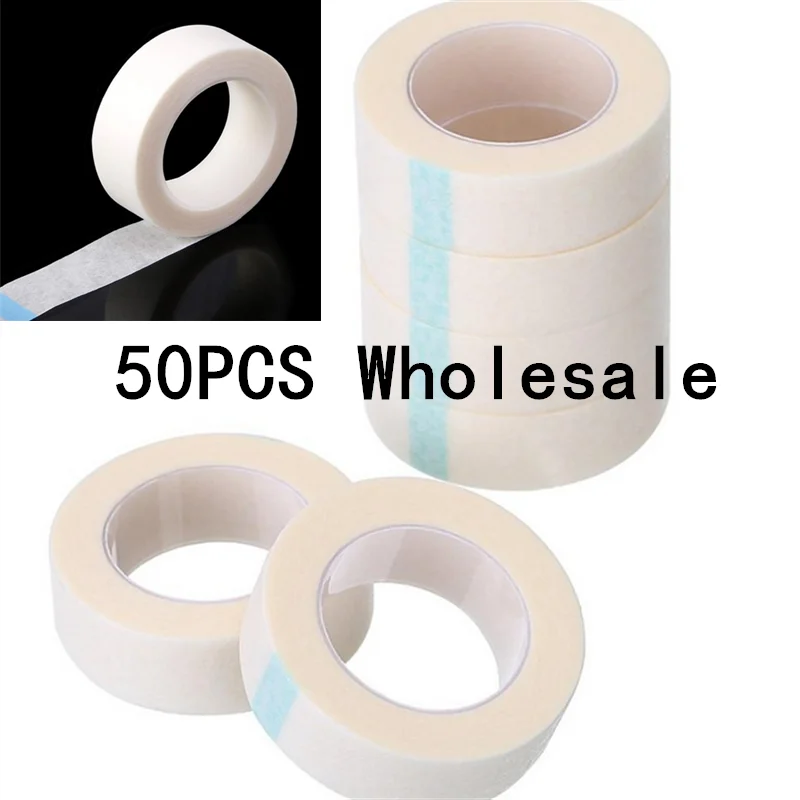 5//10/20/50PCS 9M * 1.25CM Nastri Traspiranti Patch di Estensione Delle Ciglia Nastro di Pelucchi Occhio Ciglia Finte Patch Palpebra adesivo