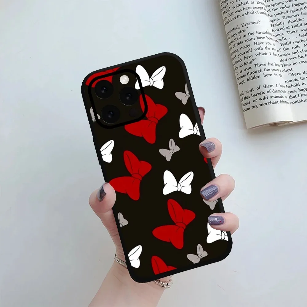 Miniso disney mickey minnie telefon hülle für iphone mini 11 12 13 14 15 pro xs max x plus se xr shell