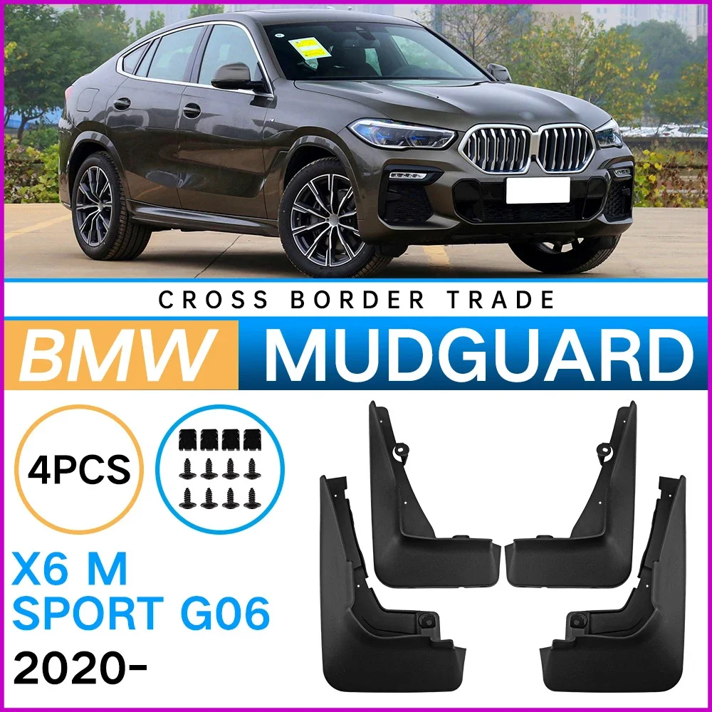 Mudflaps Fender For BMW X6 M Sport G06 2020-2024,Mud Flaps, Splash Guards, Front and Rear Wheels Fender,Accessorie