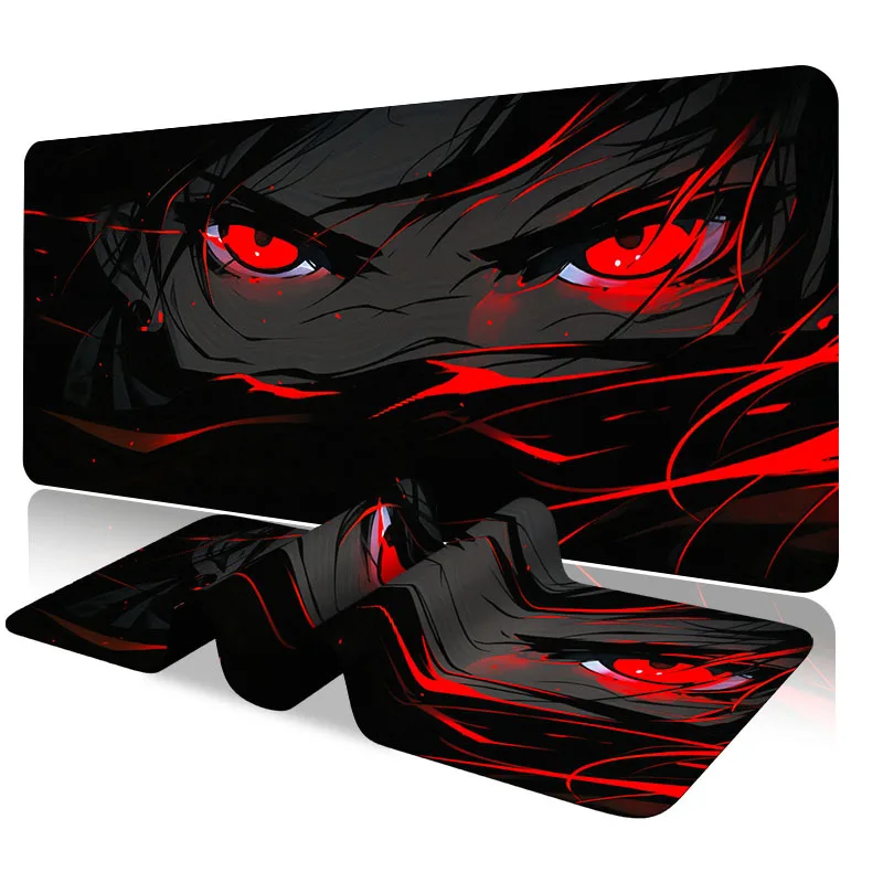 CIFBUY Extra Large Gaming Mouse Pad Anime Eye Red Black PC Keyboard Desk Mat Smooth Non-Slip Rubber Base Home Office Laptop Deco
